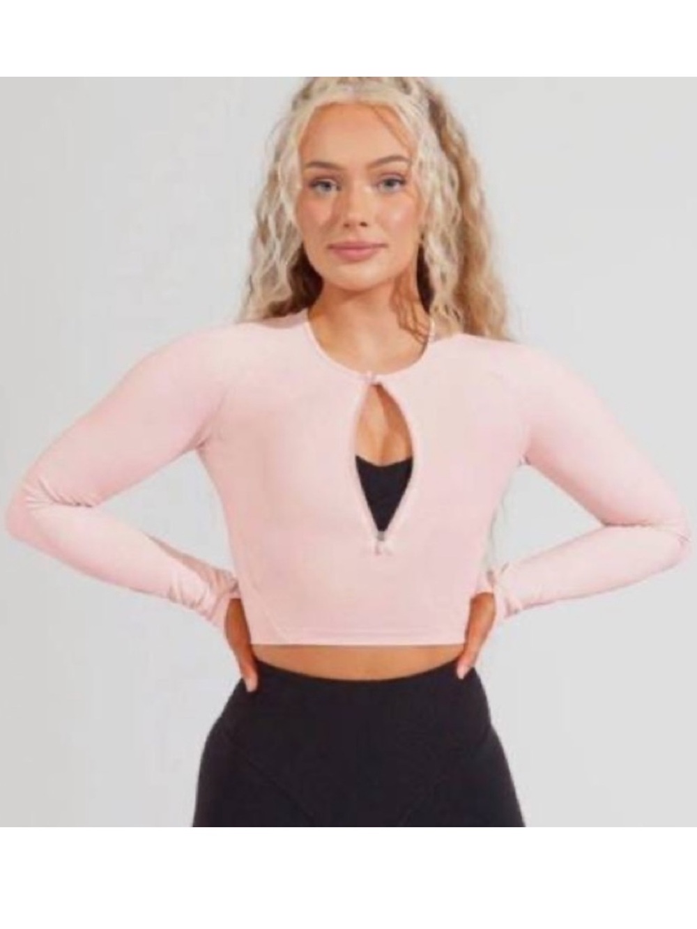 Buffbunny Collection Seven Seas Long Sleeve Top Light Pink Size Medium